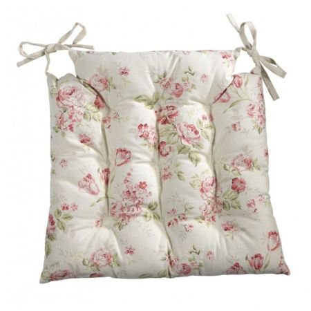 Pastorale Square chair pad with ties