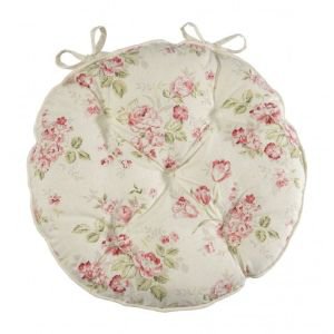 Pastorale Round Chair Pad with Ties