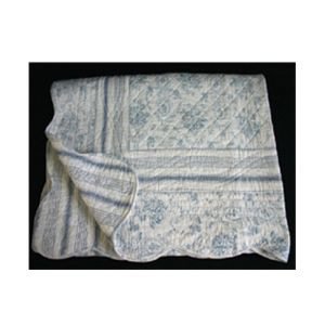 Pale Blue Toile de Jouy Bedcover Double