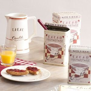 Set of 3 French Vintage Storage Tins