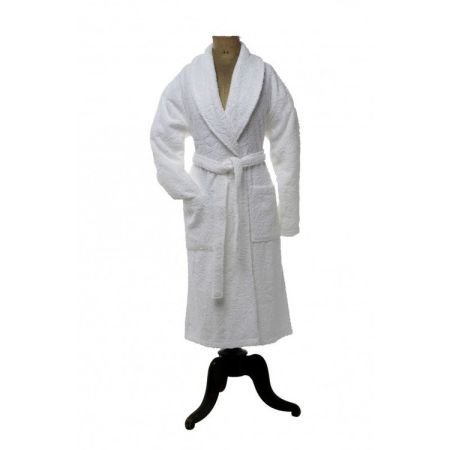 White Shawl Collar Bath Robe