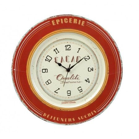 Cocoa French Style Tin Clock