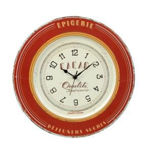 Cocoa French Style Tin Clock