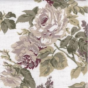 Floral White Oil Cloth