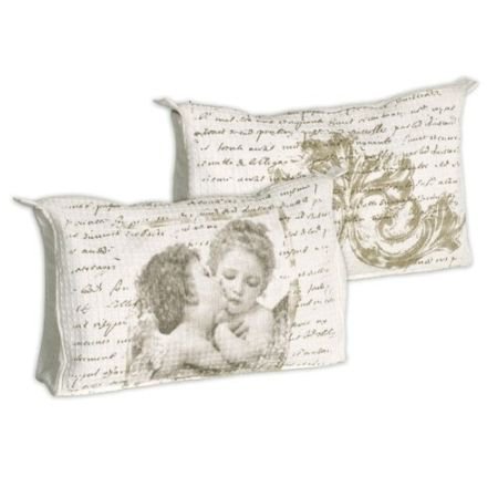 Vintage Print Waffle Cosmetic Bag