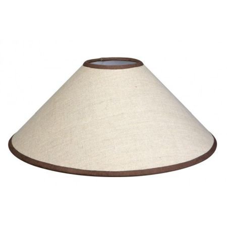 Chocolate edged cream coolie lampshade