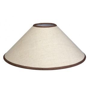 Chocolate edged cream coolie lampshade