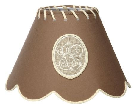 Scalloped taupe clip shade