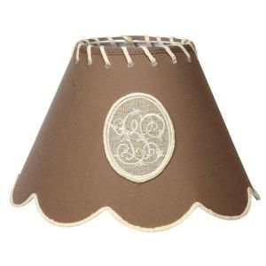 Scalloped taupe clip shade
