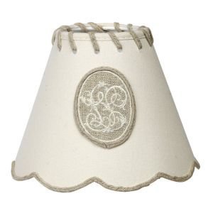 Scalloped Ivory Shade 23cm
