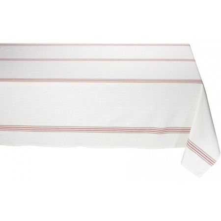 Metis stripe cream square tablecloth