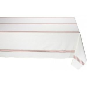 Metis stripe cream square tablecloth