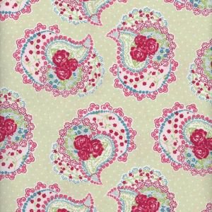 Paisley Pistachio Oil Cloth