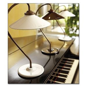 Brass and Ceramic French Table Lamp - Natural