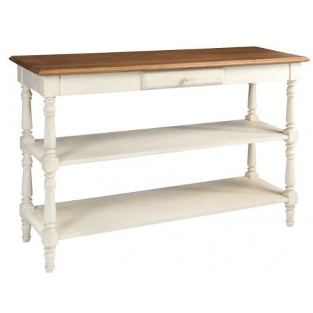 Painted Console with wooden top