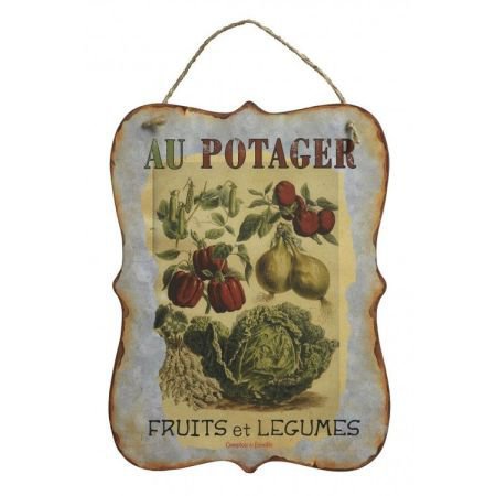 French Metal Plaque - Fruit & Veg