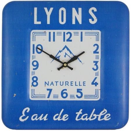 French Retro Square Clock -Lyons