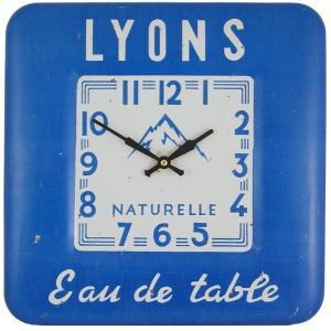 French Retro Square Clock -Lyons