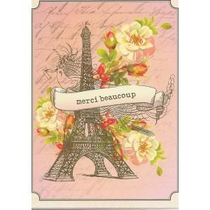 Merci Beaucoup Eiffel Tower Greeting Card