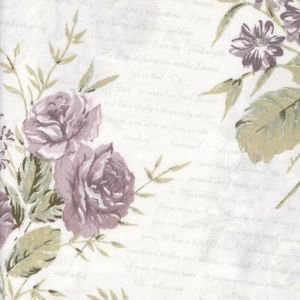 Floral Script Oil Cloth - Lavender 