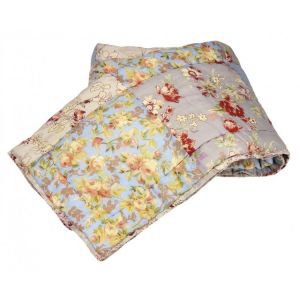 Vintage Print Patchwork Bed Throw