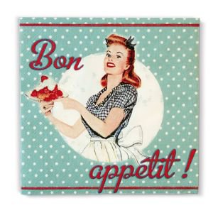 Retro Paper Serviettes - Bon Appetit