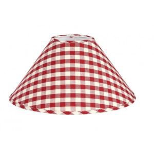 Cherry Red Gingham Lampshade 25cm