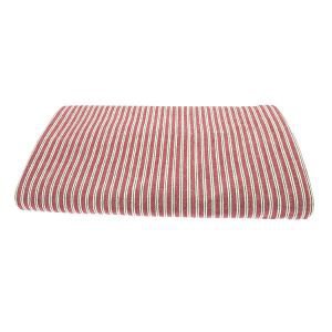 Red ticking rectangular tablecloth 150 x 280cm