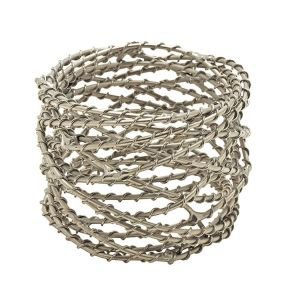 Twig Style Silver Napkin Ring