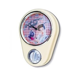 Retro Kitchen Clock and Timer - Bon Appetit