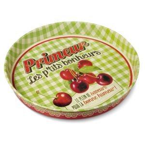 Retro Round Metal Tray - Primeur