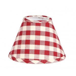 Red check wall light shade