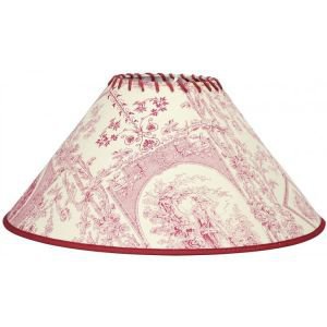 Pink Toile de Jouy Lampshade 45cm