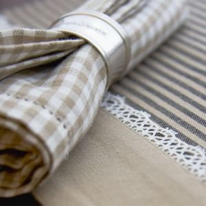 Caf� Cr�me Check Table Napkin