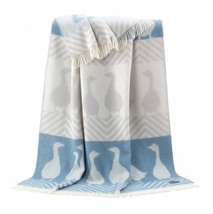 Reversible Wool Throw Goose Throws
