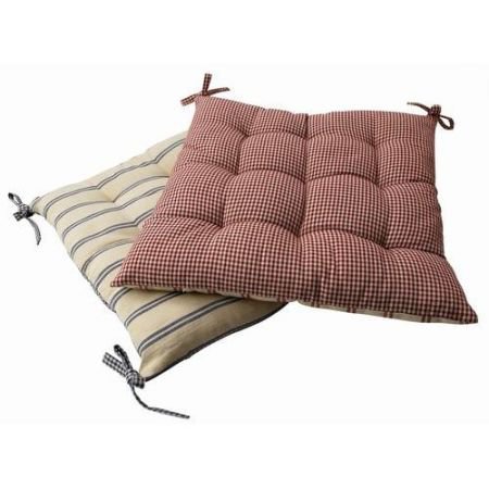 Reversible Red Gingham Cushion with ties
