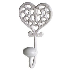 Single Cream Heart Design Hook Single Cream Heart Design Hook