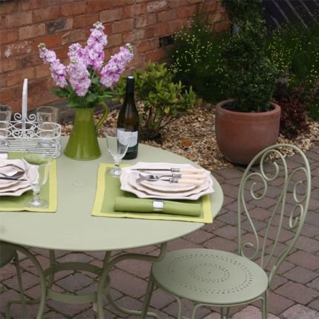 French Garden Furniture Set Opera table 96cm and 4 Montmartre Chairs
