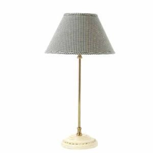 Bone coloured wood and metal lamp base