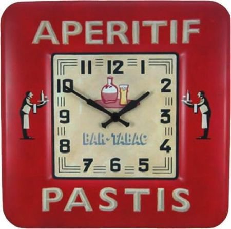 Retro Square Pastis Clock