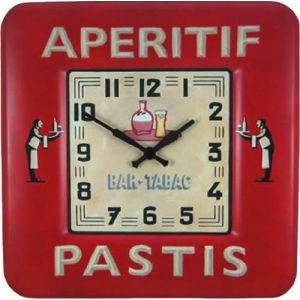 Retro Square  Pastis Clock