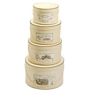 Set of 4 Vintage Hat / Storage Boxes