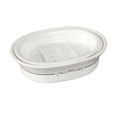 Porcelain les bains soap dish