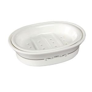 Porcelain les bains soap dish