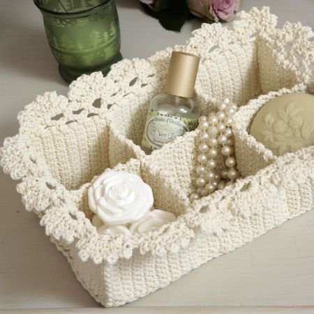 Cotton Lace Storage Basket