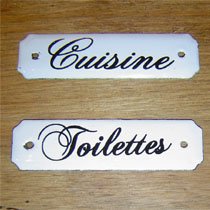 Rectangular Room Plaque - Toilettes