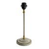 Bone coloured wood and metal lamp base