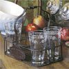 Glass holder and six tumblers