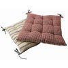 Gingham Reversible Seat Cushion with ties
