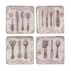 Set of 4 Cutlery Design Coasters